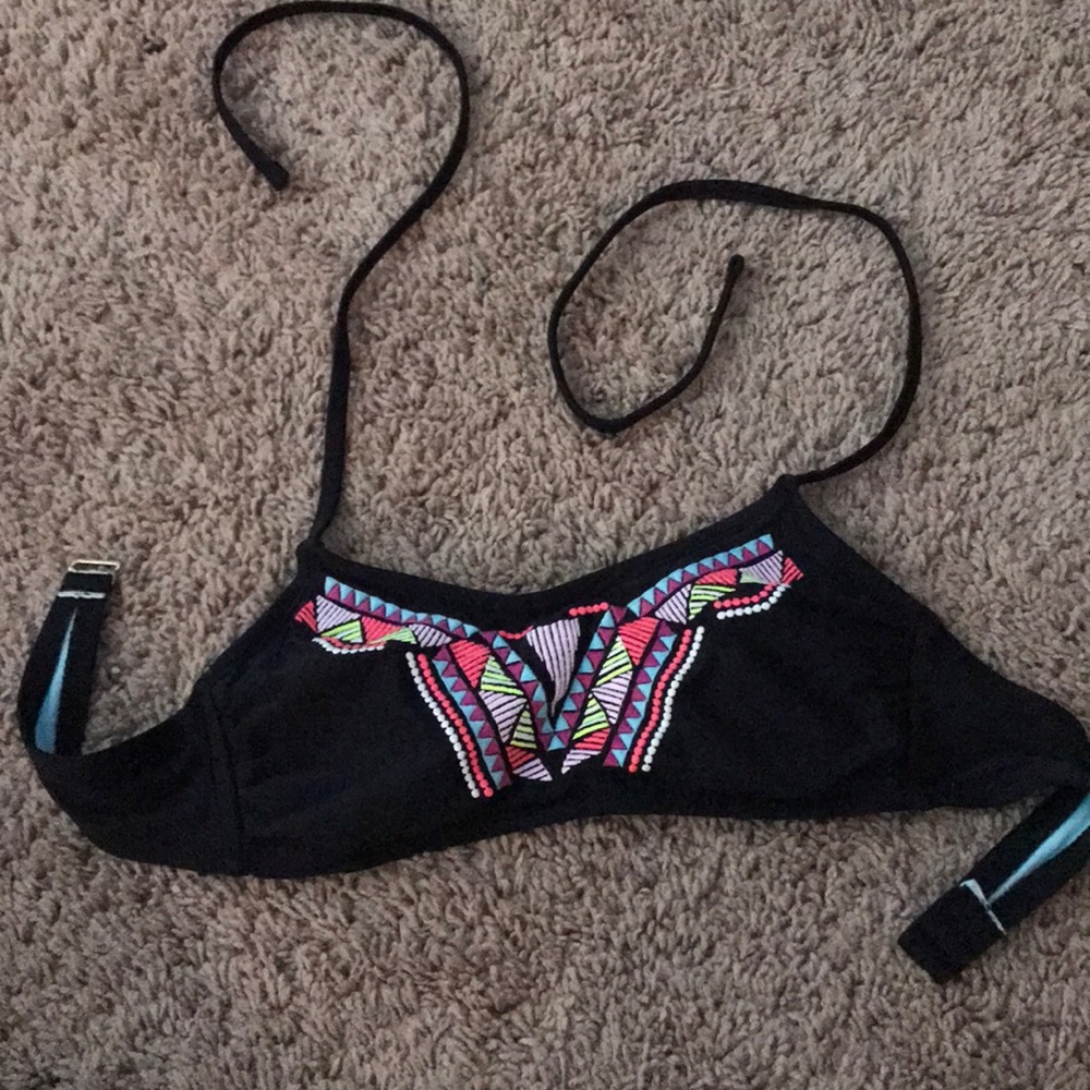 Colorful Aztec bikini top